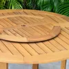 Juego de comedor Mesa Centro Giratorio + 4 Sillas plegables - Ipanema en Madera natural - Muebles para el exterior, Uruguay | Rústico Hogar, vista 4 de 5