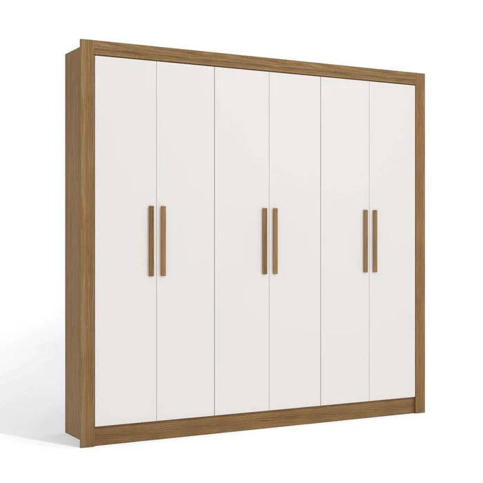 Placard 6 Puertas Mdp Natural-beige Kobe en Madera natural - Roperos y placares, Uruguay | Divino, vista 2