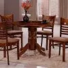 Juego De Comedor 4 Sillas Mesa Redonda Madera Maciza en Marrón - Mesas de comedor, Uruguay | Soy Hogar, vista 3 de 4