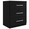Mesa De Luz 3 Cajones Dormitorio Negro Cp038 - Mesas de luz, Uruguay | Muebles Express, vista 1 de 5