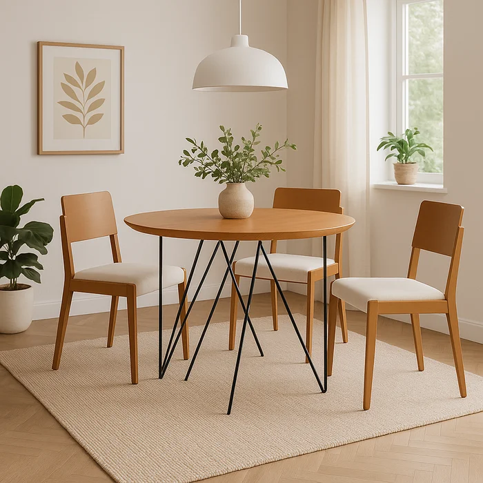 Mesa Milano Circular en Madera natural - Mesas de comedor, Uruguay | Furest, vista 2