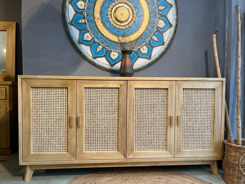 Aparador Bargueño Madera Maciza Esterilla 180x85x38 - Ozark A Eleccion en Madera natural - Aparadores y recibidores, Uruguay | Ozark Home, vista 2