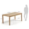 Mesa extensible Briva - 200 (280) x 100 cm madera maciza de roble y pino acabado natural en Madera natural - Mesas de comedor, Uruguay | Kavehome, vista 8 de 8