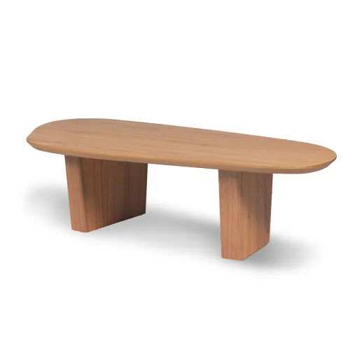 Mesa de Centro Rina - Madera Natural en Beige, Uruguay | NYR