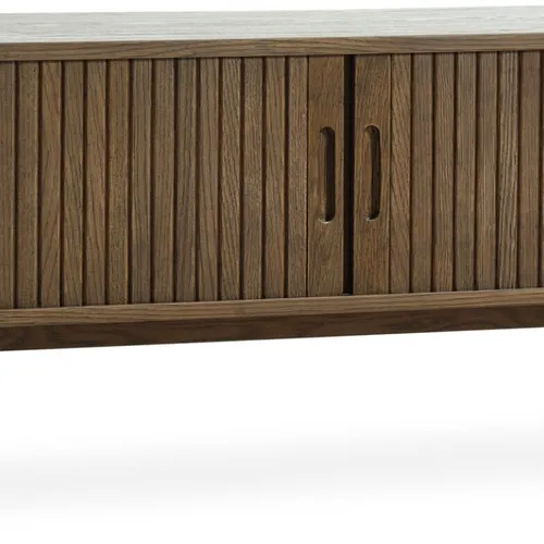 Mueble TV LYNGVIG 160cm 2 puertas persi roble osc en Marrón - Muebles para TV, Uruguay | JYSK