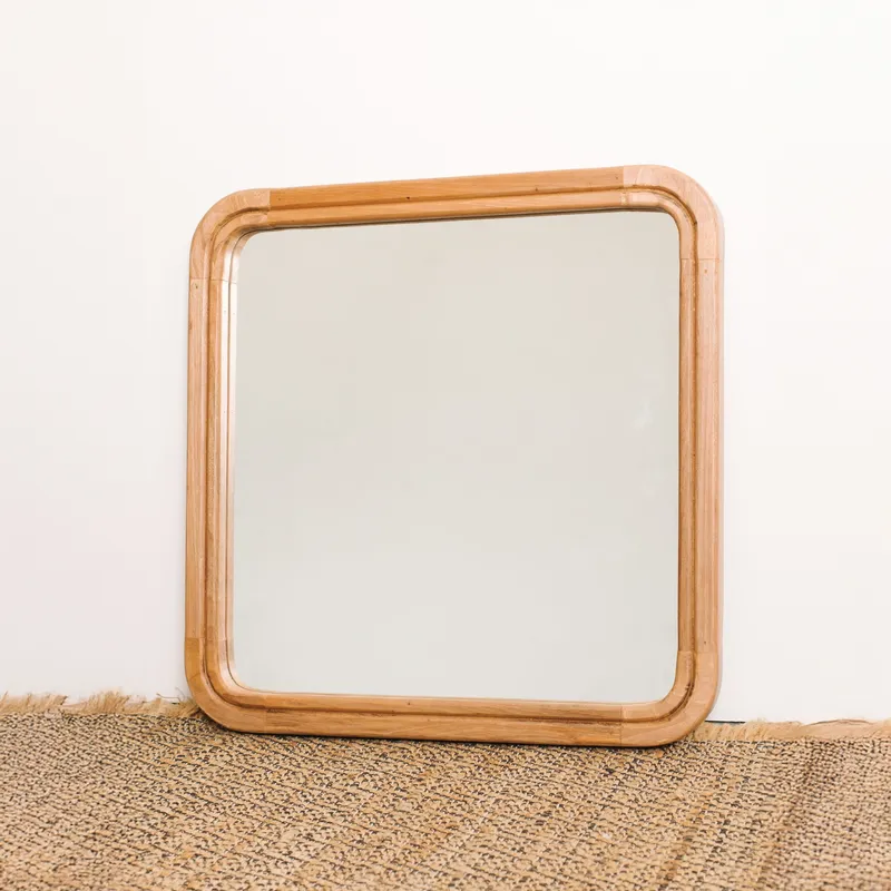 ESPEJO ARIES 71x71 en Madera natural - Espejos, Uruguay | Fundamento Muebles