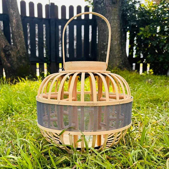 Fanal para vela Butan en Bambú en Madera natural - Muebles para el exterior, Uruguay | Alta Gracia Deco, vista 2