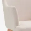 Silla Croft de chenilla y patas de madera maciza de fresno - beige en Beige - Sillas, Uruguay | Kavehome, vista 4 de 10