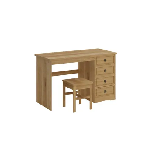Escritorio 4 Cajones - Linea Mexicana - Natural en Madera natural - Escritorios y sillas de escritorio, Uruguay | Rústico Hogar