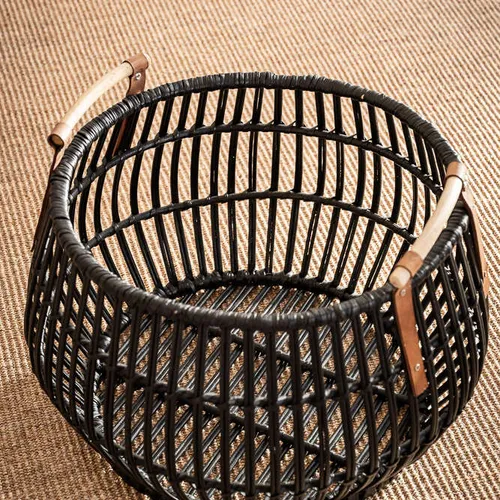 CESTO MALIBU FIBRAS - BLACK en Negro - Canastos, Uruguay | La Iberica
