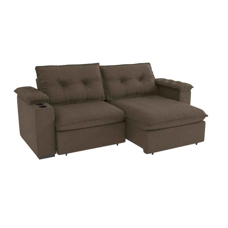 Sofa Zandon 260CM - Retractil/Reclinable en Lino Arena A085 - Sillones y sofás, Uruguay | Balton, vista 37