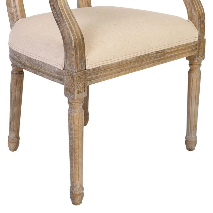Butaca Madera-y-tela Natural-beige Estilo Luis Xv en Madera natural - Sillas, Uruguay | Divino, vista 5