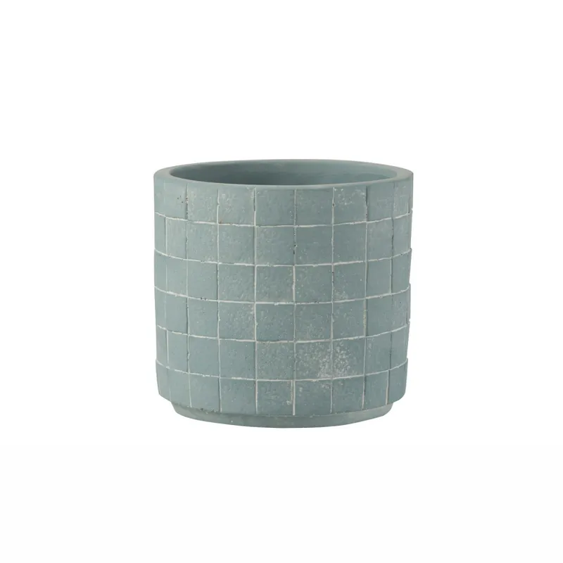 Maceta Small Ceramica Celeste Square en Azul - Jarrones, Uruguay | Divino