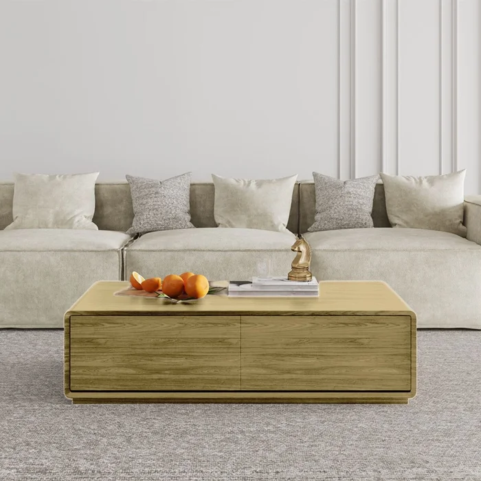 MESA DE CENTRO WINK BEIGE RECTANGULAR en Madera natural - Mesas de comedor, Uruguay | Viasono