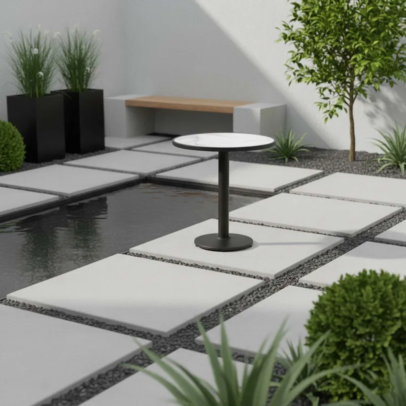 Mesa Acero Blanco Cadiz en BCO/NEG - Muebles para el exterior, Uruguay | Divino