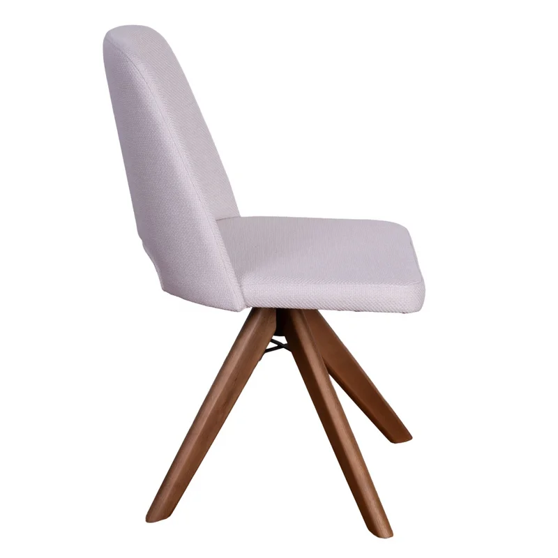 Silla De Oficina Madera-y-tela Natural-beige Hera en Beige - Sillas de escritorio, Uruguay | Divino, vista 4