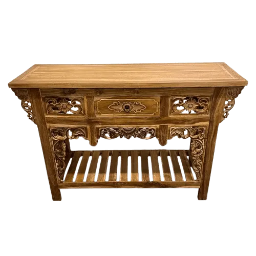 Consola Bali Tallada en Madera natural - Aparadores y recibidores, Uruguay | Camino a Casa