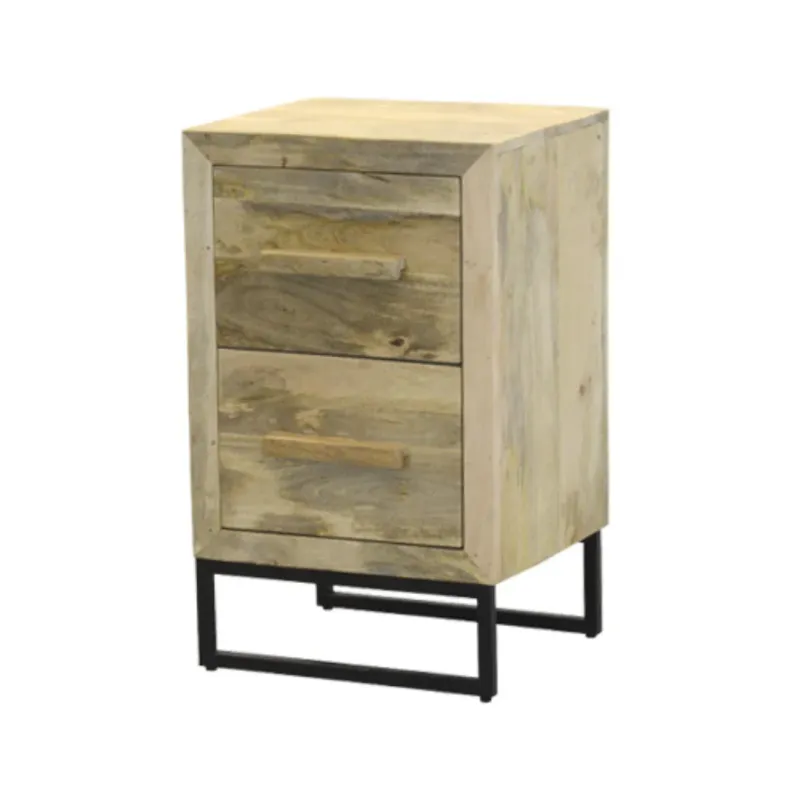 M80X Mesa de luz 45x38x69 en Madera natural - Mesas de luz, Uruguay | Victoriana