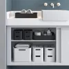 CESTO C/TAPA PLASTICO RECTANGULAR 18.5x15x8CM NATURAL en Blanco - Canastos, Uruguay | Decohogar, vista 2 de 2