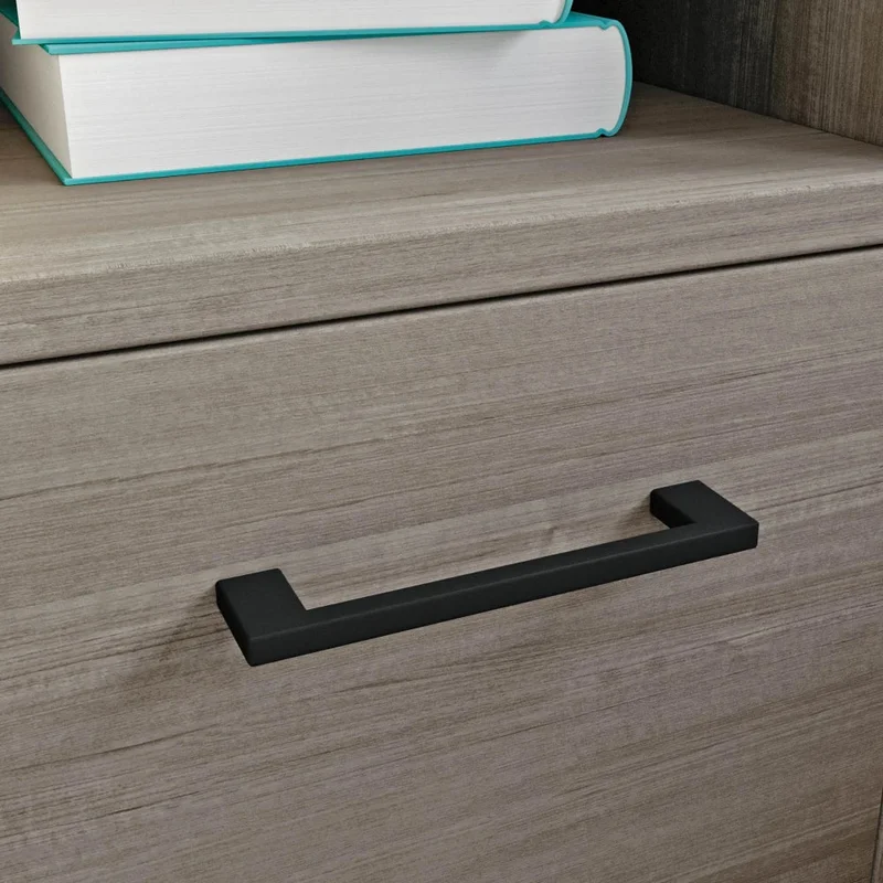 Escritorio en L con cajón - Sauder - Linea Beginnings en Gris - Escritorios, Uruguay | Ecowood, vista 3