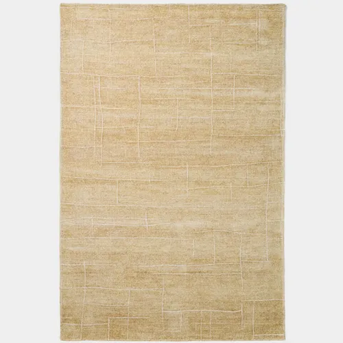 Alfombra Eloda de lana y viscosa mostaza - 160 x 230 cm en Amarillo - Alfombras, Uruguay | Kavehome