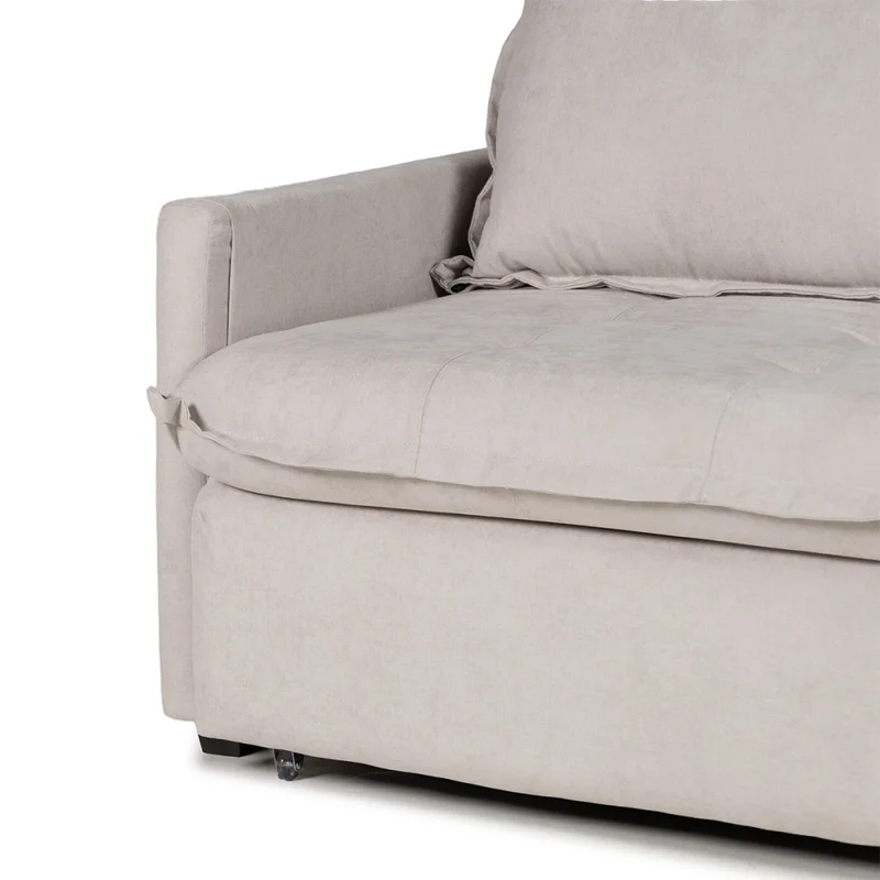 Sofá Cama Oliver - Tela Microfibra - 12073 (Greige) en Gris - Sillones y sofás, Uruguay | Nyr, vista 7
