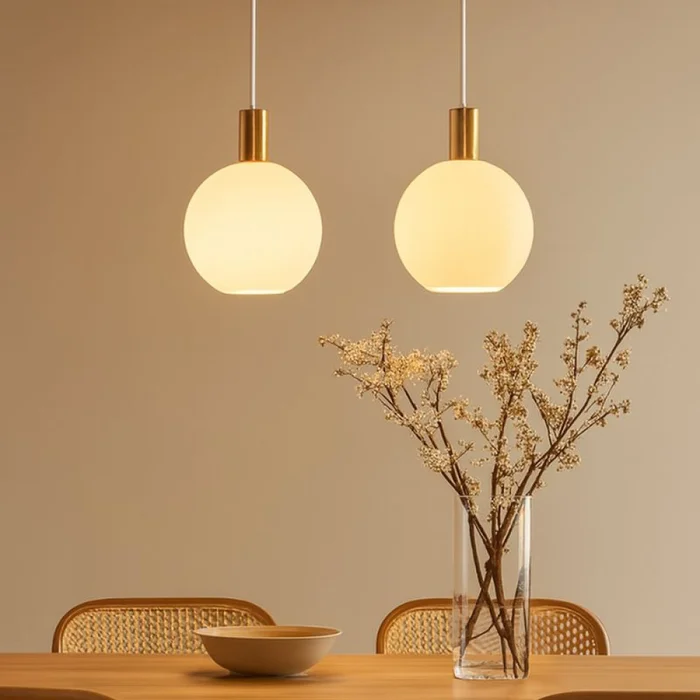 Luminaria Colgante Pireo Medium Blanca ø 25 cm en Blanco - Lámparas colgantes, Uruguay | Serlux, vista 2