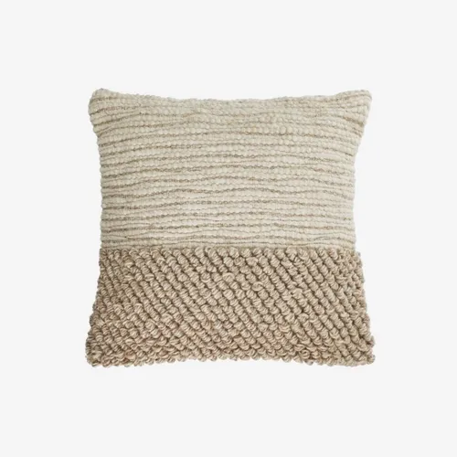Almohadón Maday de lana y algodón beige 45 x 45 cm en Beige - Textiles, Uruguay | Kavehome