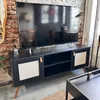 Rack Praga 140 cm - Negro con Esterilla - Muebles para TV, Uruguay | Berna home, vista 2 de 4