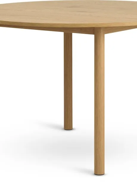 Mesa de comedor ALSTED Ø120 color roble en Madera natural - Mesas de comedor, Uruguay | JYSK