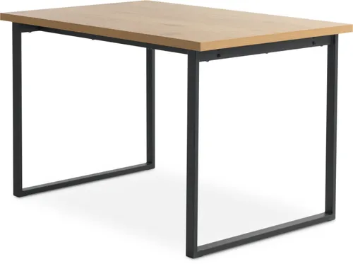 Mesa de comedor AABENRAA 80x120 roble/negro en Madera natural - Mesas de comedor, Uruguay | JYSK
