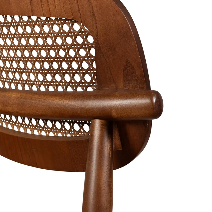 Silla De Comedor Rattan-y-madera Marron Danielle en Marrón - Sillas, Uruguay | Divino, vista 4