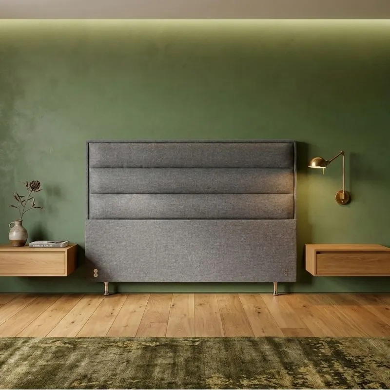 Respaldo Wave - 2 Plazas 138x127 — Urumobil en Gris - Respaldos de cama, Uruguay | Urumobil