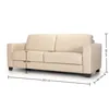 Sofá Napoli - Cuero Básico - 3 cuerpos - Arena en Beige - Sillones y sofás, Uruguay | NYR, vista 3 de 3