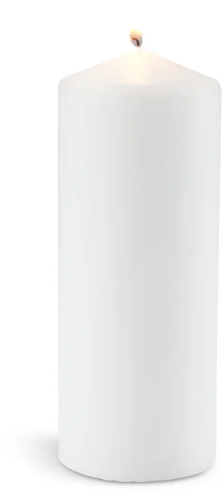 Vela pilar TORALF Ø8xA20 cm blanco en Blanco - Velas y Portavelas, Uruguay | JYSK
