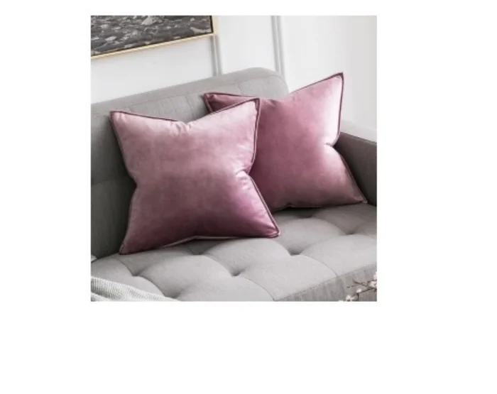 Almohadón Velvet Pink Purple con borde en Multicolor - Textiles, Uruguay | Finkel