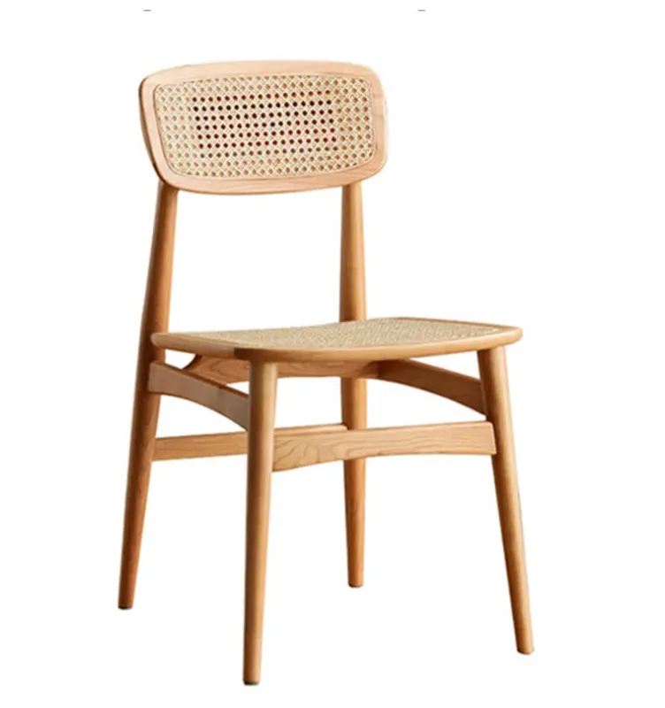 Silla Kira Madera de Caucho/Rattan Natural en Madera natural - Sillas, Uruguay | Berna home