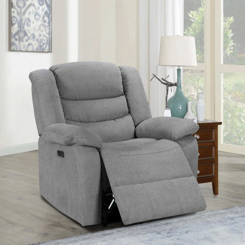 Recliner Eléctrico Tela Gris Marsella Ii en Gris - Sillones y sofás, Uruguay | Divino, vista 8