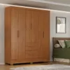 Ropero Max 6 Puertas 2 Cajones - Línea Glam - Natural en Madera natural - Roperos y placares, Uruguay | Ecowood, vista 2 de 4