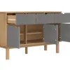 Aparador 3P y 3C Mel/Gris Linea Nordica en Madera Maciza - Comedor, Uruguay | Que Sal Muebleria, vista 3 de 16