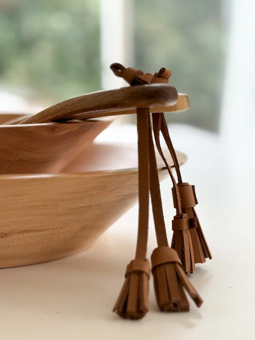 Juego de cubiertos ensaladeros con cuero - Decoración, Uruguay | Dreams On Time