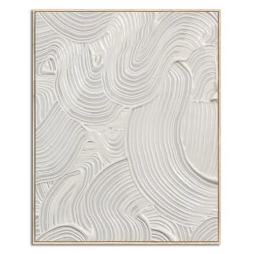 CUADRO CANVAS 40x50cm MARCO PINTURA LINEAS 1 en Blanco - Decoración de pared, Uruguay | Decohogar