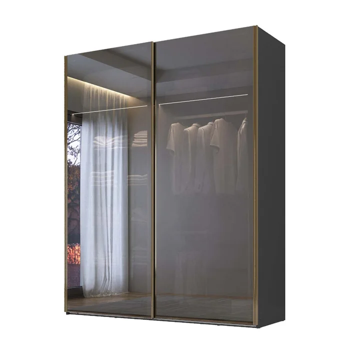 Placard 2 Puertas Mdf Negro Dubai en Negro - Roperos y placares, Uruguay | Divino, vista 2