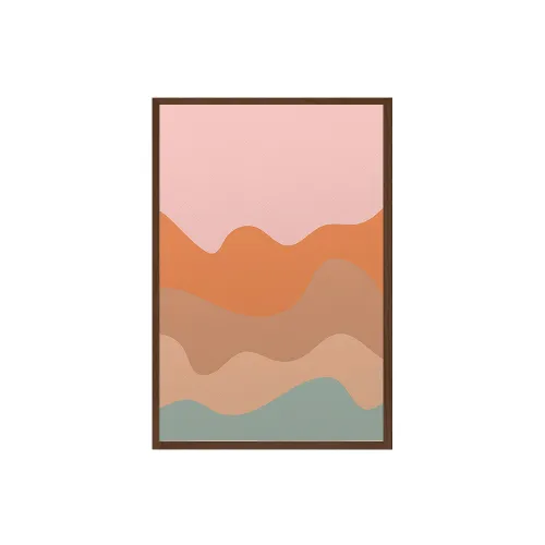 Cuadro Abstracto - Marco Marrón 50 × 70 cm - Decoración de pared, Uruguay | Berna home