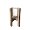 PORTAVELA DE VIDRIO 13x9CM BASE DE MADERA 23x15CM - Jarrones, Uruguay | Koz, vista 1 de 2