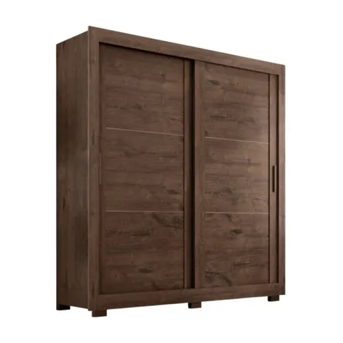 Ropero 2 Puertas Correr Titanium-jacaranda - Roperos y placares, Uruguay | Albanés