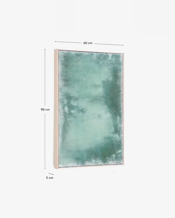 Cuadro abstracto Selnar - verde 60 x 90 cm en Amarillo - Decoración de pared, Uruguay | Kavehome, vista 8