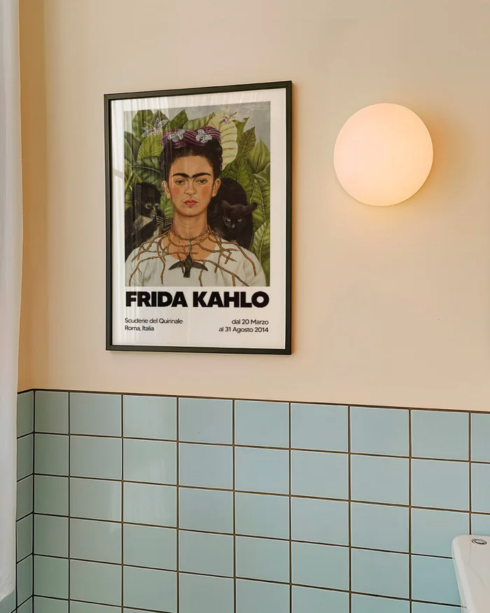 Frida Kahlo - Autorretrato con collar de espinas en Multicolor - Láminas, Uruguay | La Cuadrería, vista 2