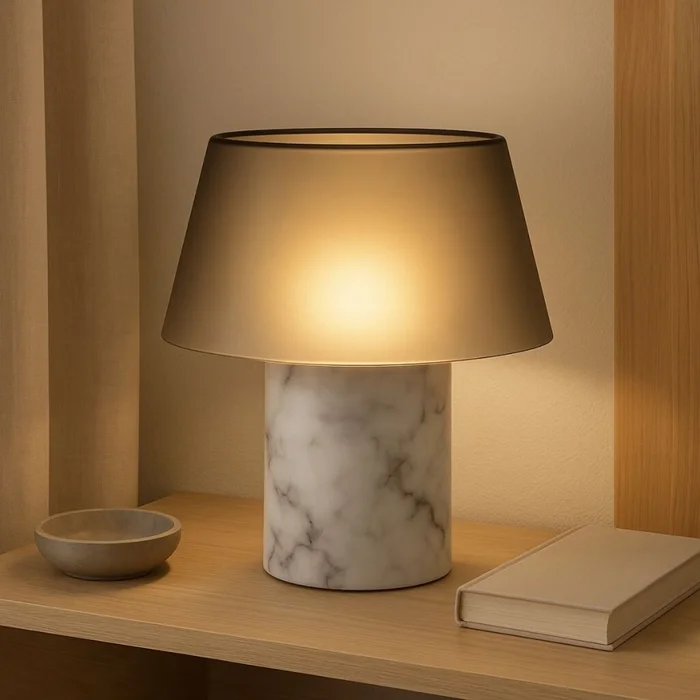 LUMINARIA DE MESA MARBLE LIGHT Blanco en Blanco SKU - Lámparas de mesa, Uruguay | Viasono