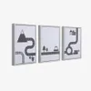 Set Nisi de 3 cuadros coches negro en Negro - Decoración de pared, Uruguay | Kavehome, vista 1 de 7